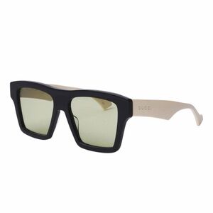Gucci Black and Cream Square Sunglasses